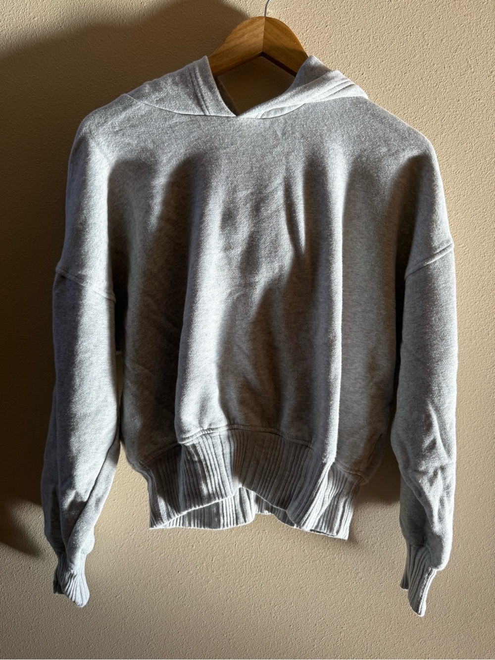 aerie Light Gray Hooded Sweatshirt